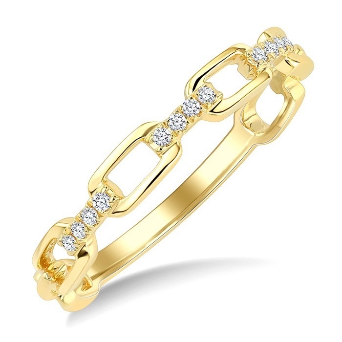 Stackable Open Link Diamond Fashion Band