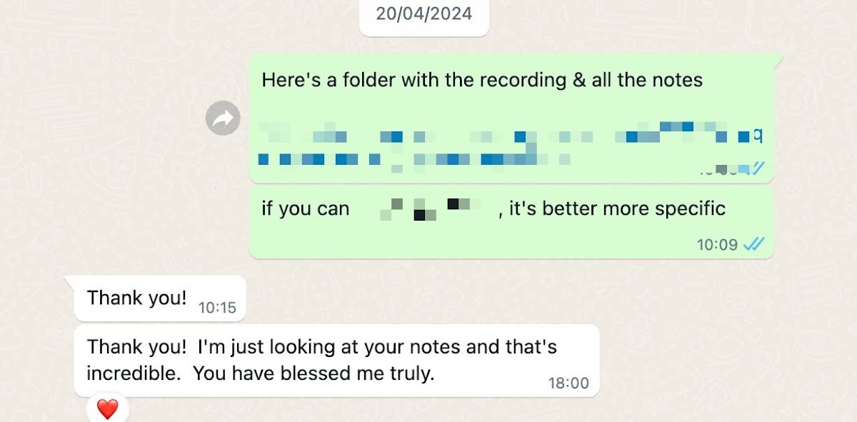 Client testimonial