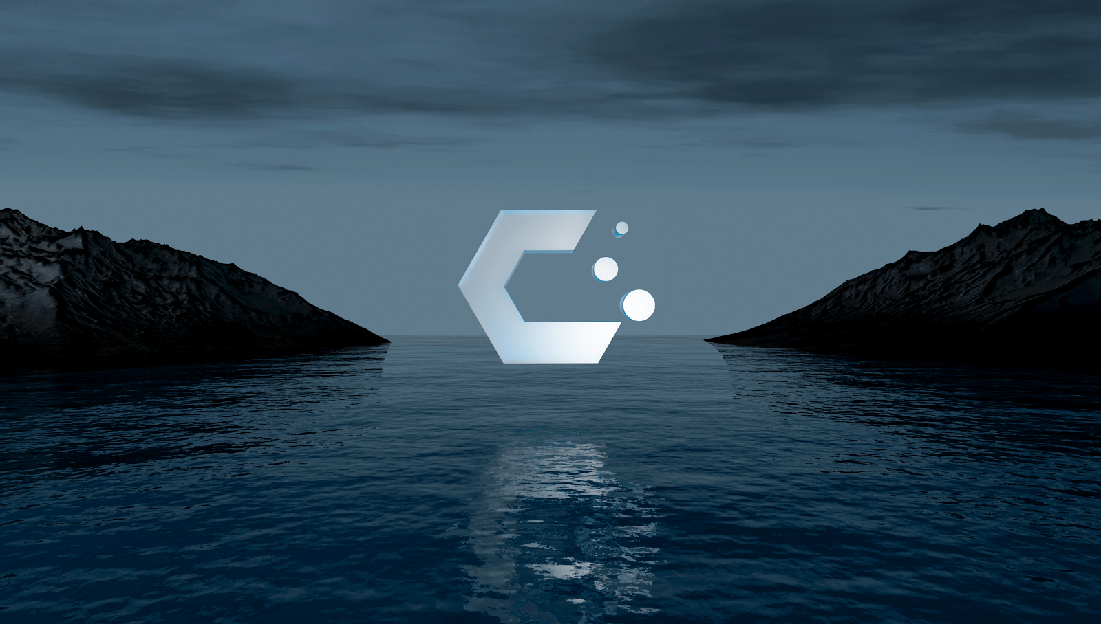 Commodore Logo Floating Over Ocean - Digital Art 4K Wallpaper (3840x2180)