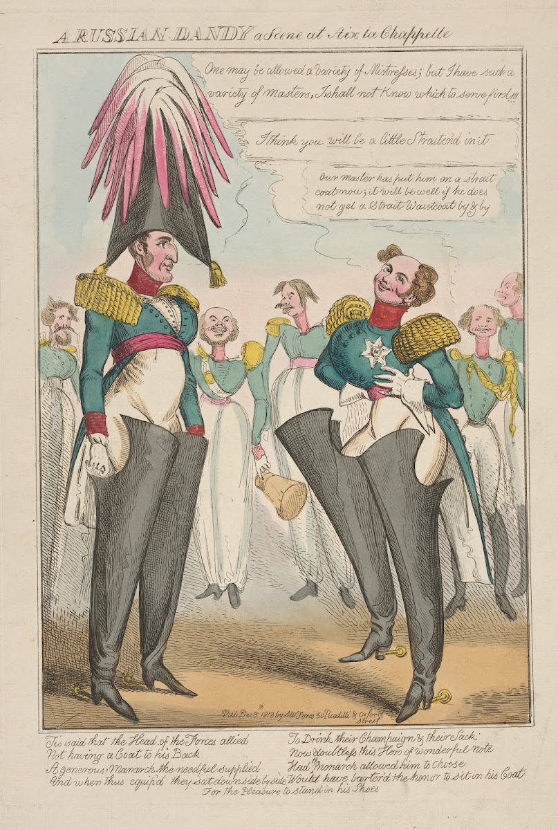 A Russian dandy a scene at Aix la Chappelle 1818