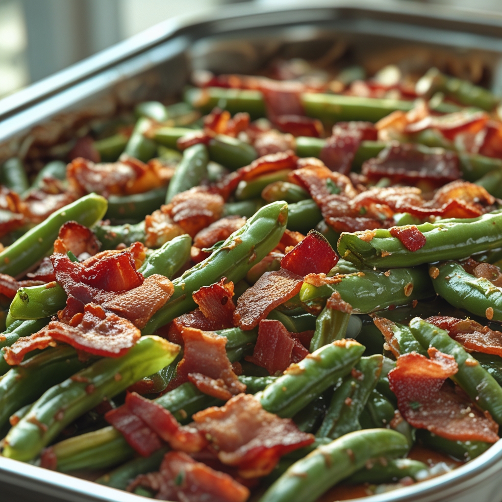 Bacon Loaded Green Bean Casserole – Easy, Comforting, Family-Friendly Side Dish finished