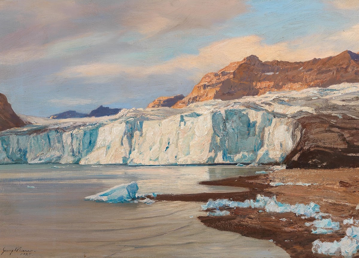 In der Tempelbai vom Postgletscher Spitzbergen 1925