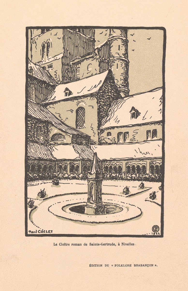 Le Cloître roman de Sainte Gertrude à Nivelles 1922