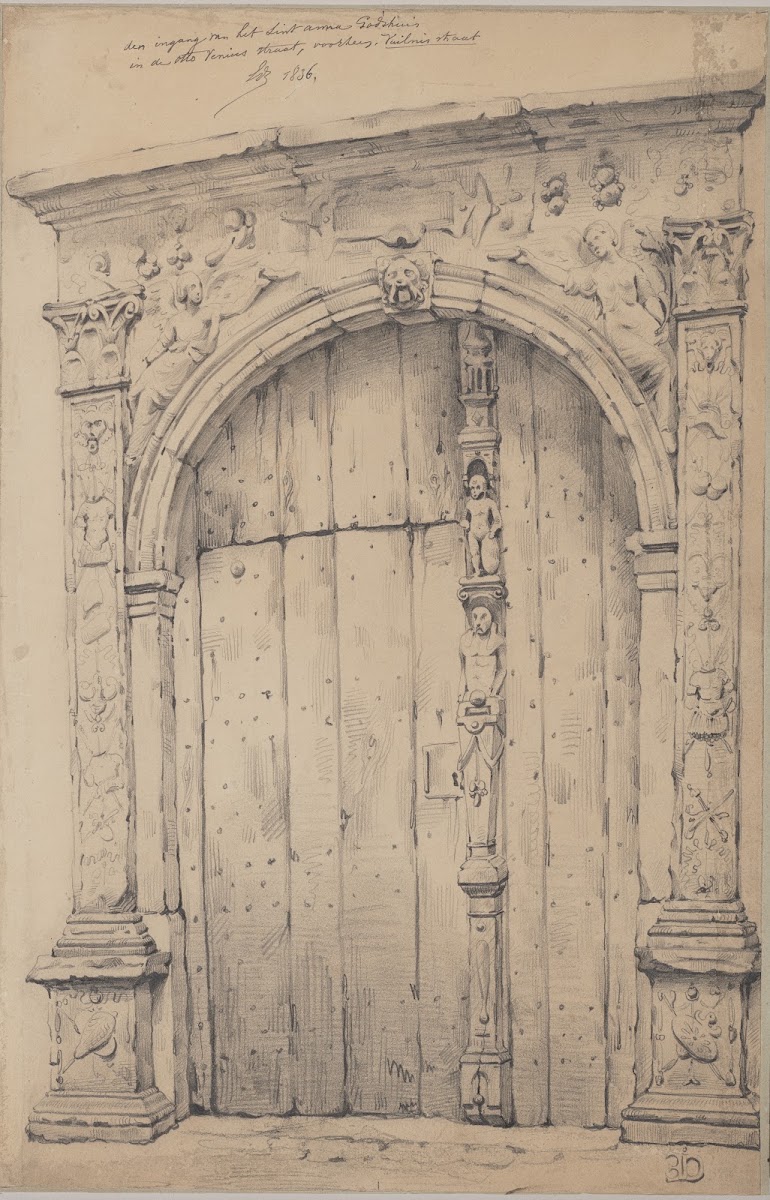 Ingang van het St Annagodshuis 1836