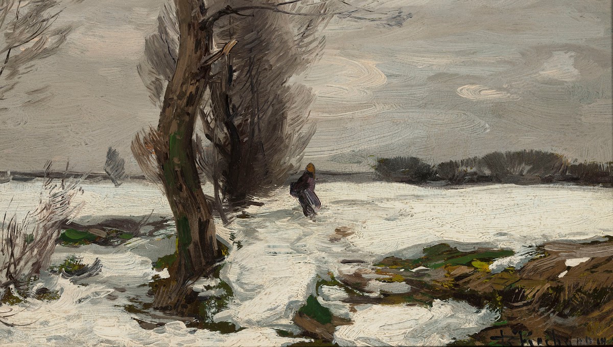 Winter landscape between 1890 and 1900