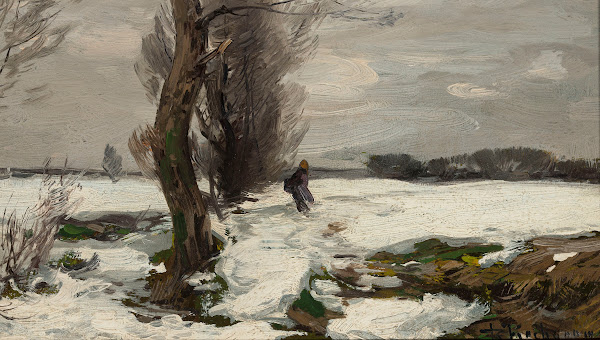 Winter landscape between 1890 and 1900