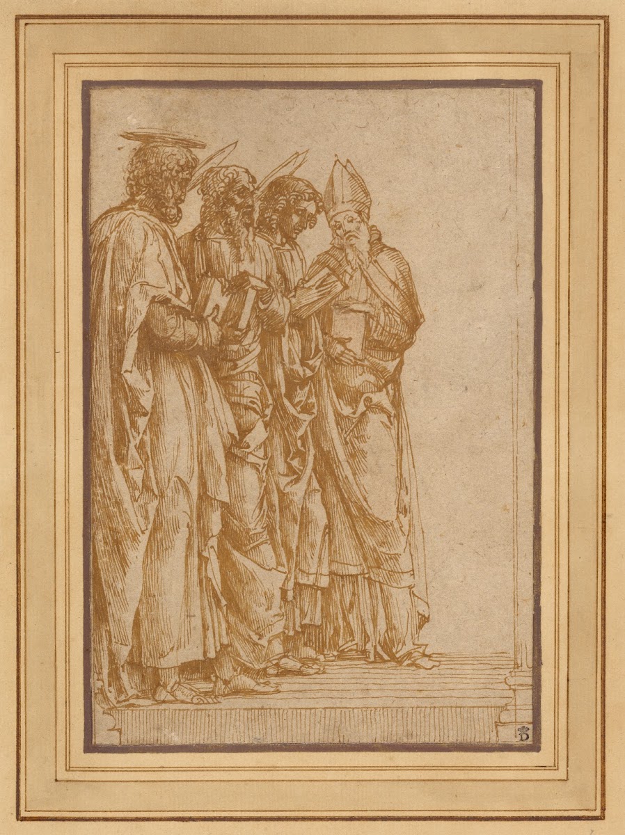 Study of Four Saints Peter Paul John the Evangelist and Zeno 14561459