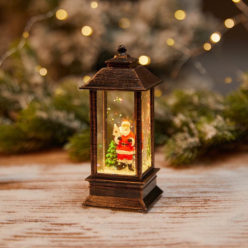 Dekorative LED-Laterne mit weihnachtlichen Motiven