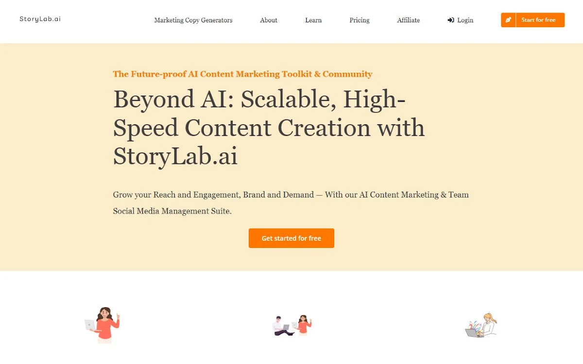 Captura de StoryLab.ai