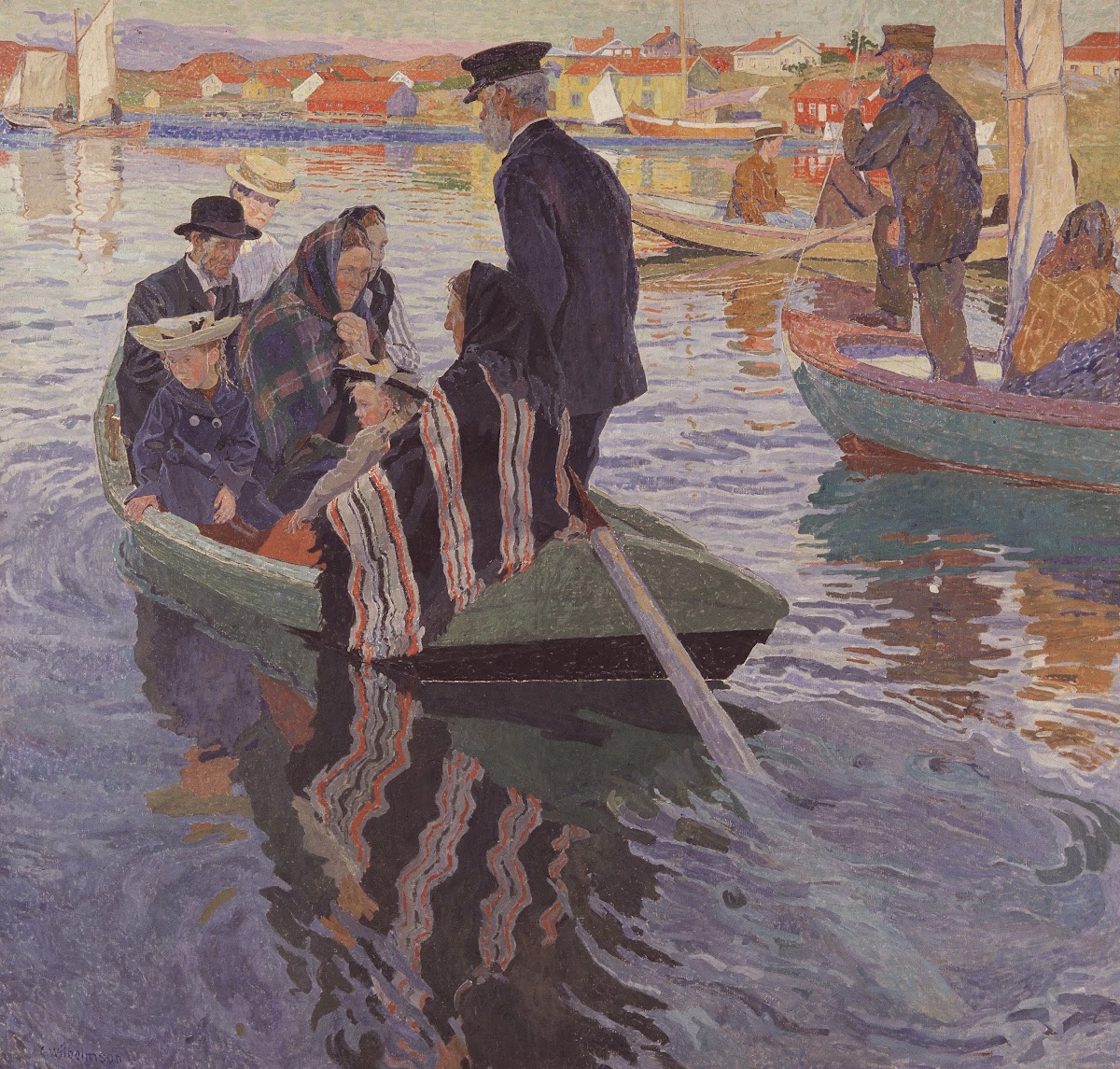 Church Goers in a Boat