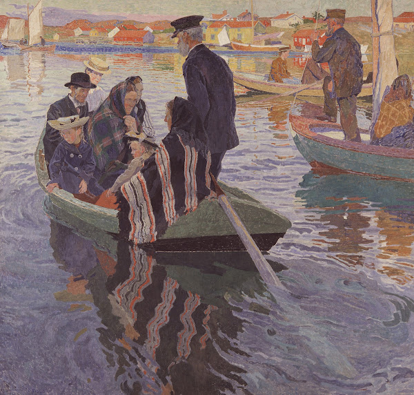 Church Goers in a Boat