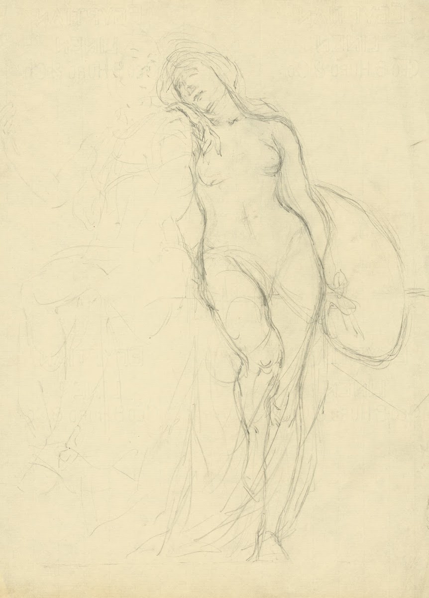 Study for figures of Sculpture and Painting 1896