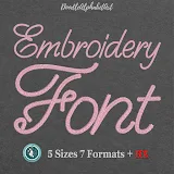 Stitch photo 4 of the Carattere Satin Script Embroidery Font embroidery design