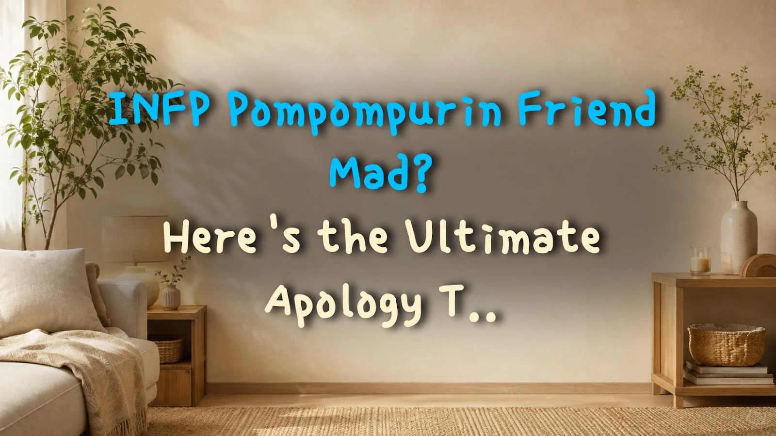 INFP Pompompurin Friend Mad? Here's the Ultimate Apology That Works