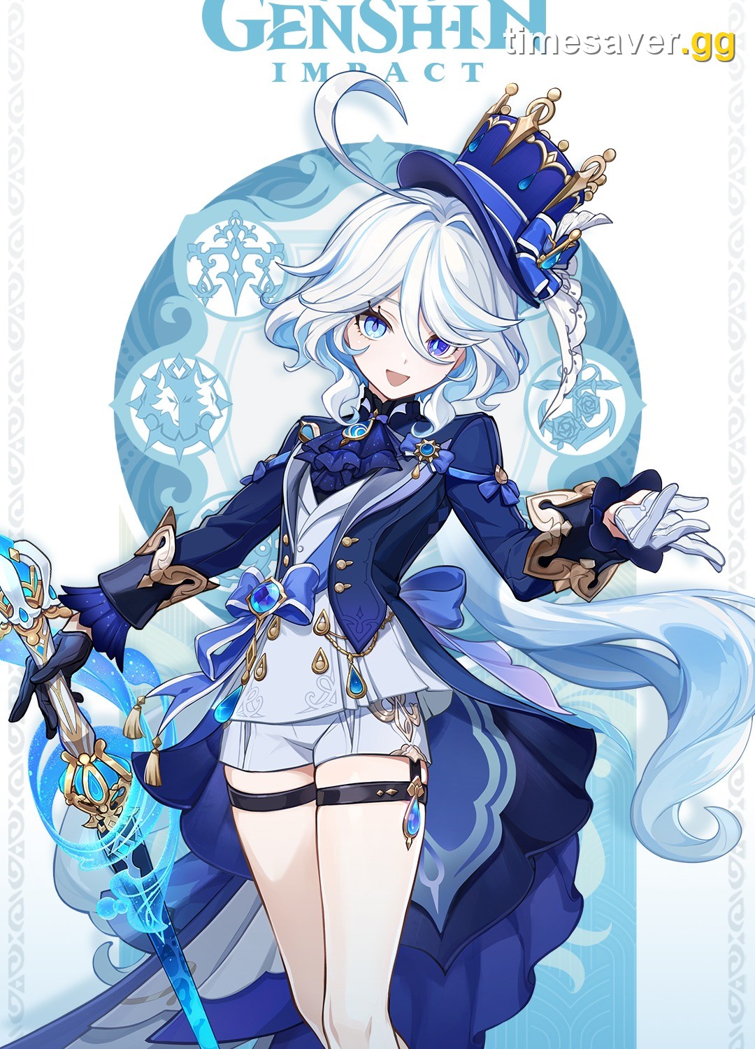 Official HoYoverse art of Furina with her sword