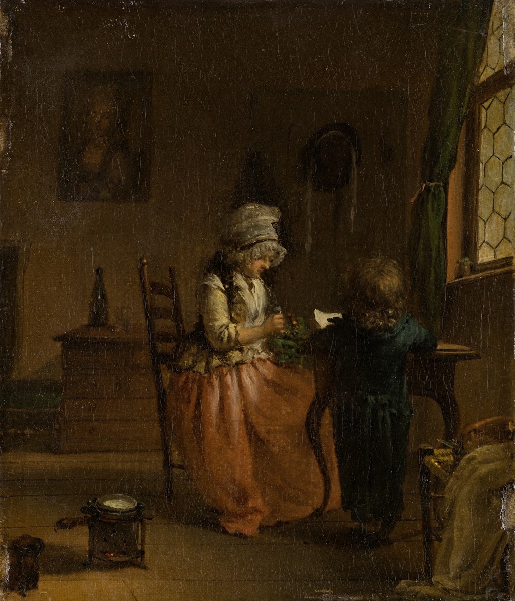 A Woman and a Boy at a Table ca 1783 1803
