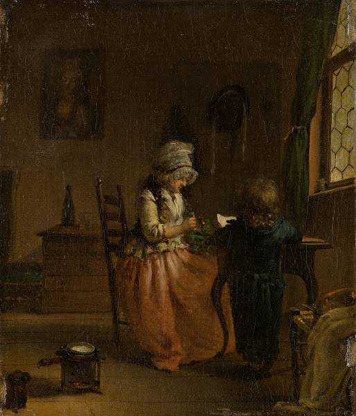A Woman and a Boy at a Table ca 1783 1803