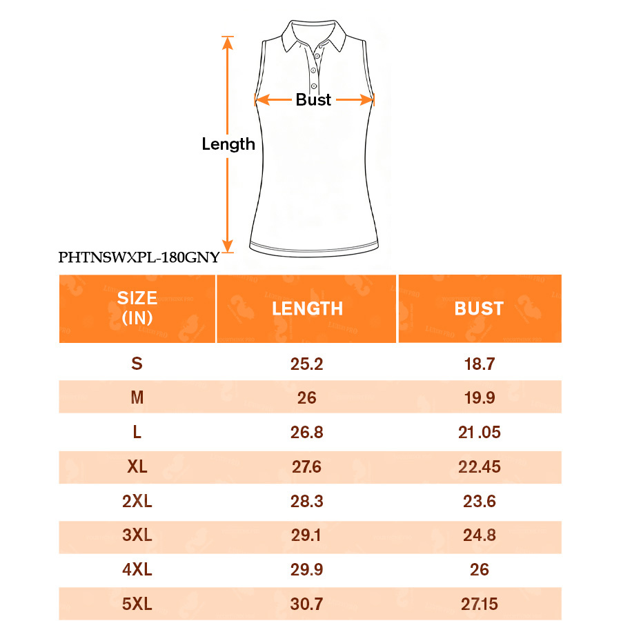 AOP PHT Women's Sleeveless Polo Shirt - 180G Bird's Eye Mesh