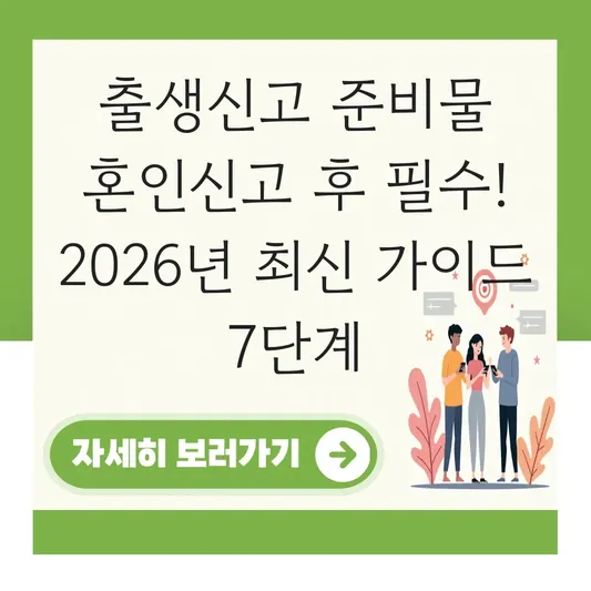 출생신고 준비물 혼인신고 후 필수