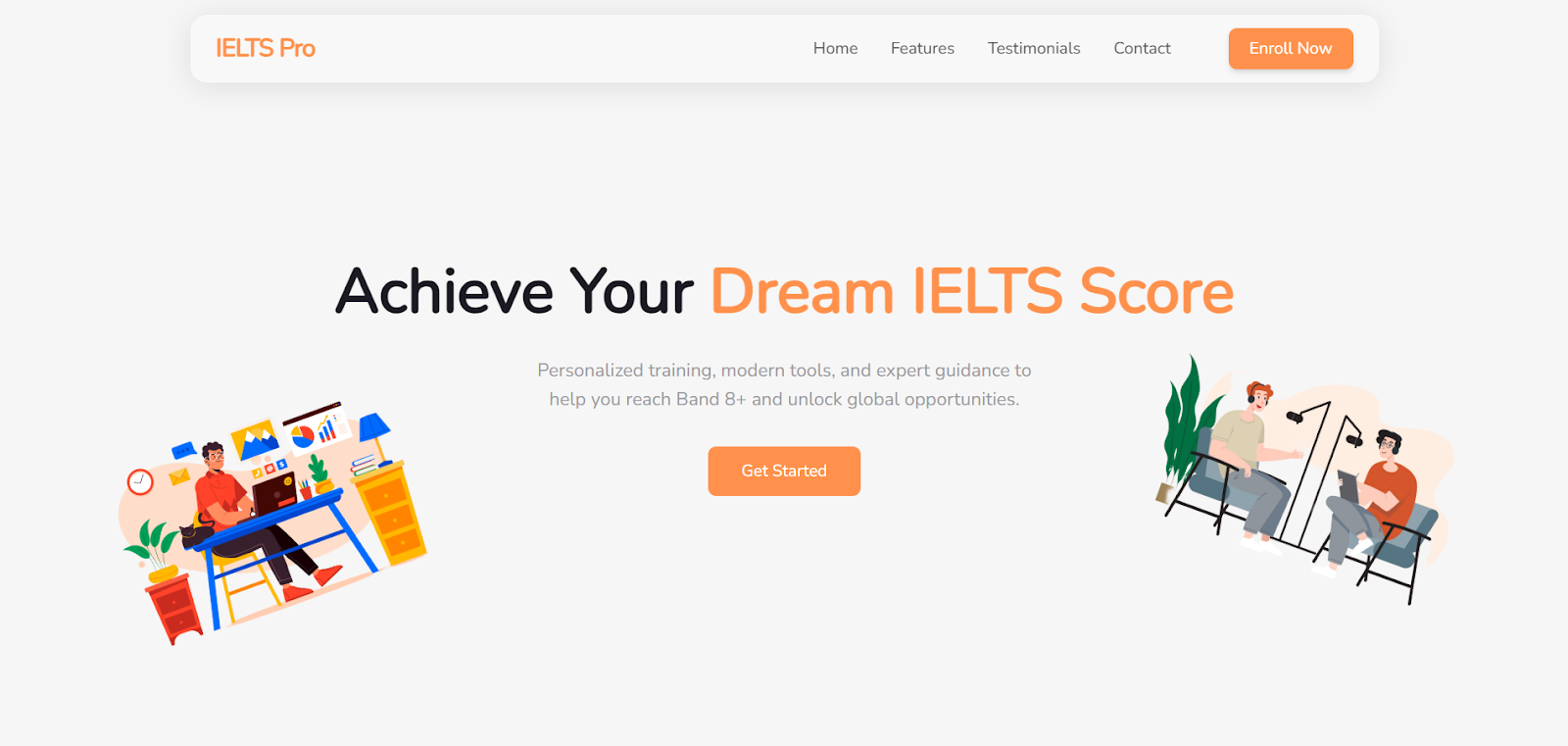 Baby-Code landing page concept with playful design