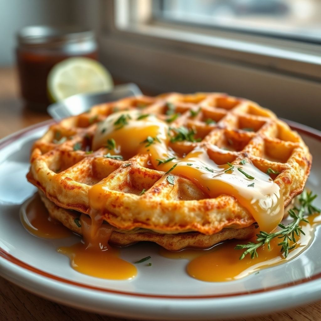 These savory potato waffles taste like delicious potato pancakes or latkes but with an amazingly crisp and golden crust (Easy 30-Minute Brunch)
