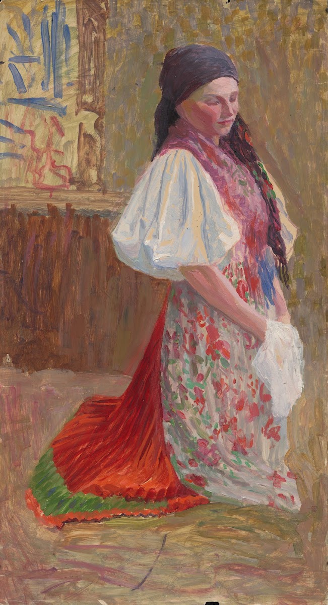 Girl in Czech traditional costume 1925