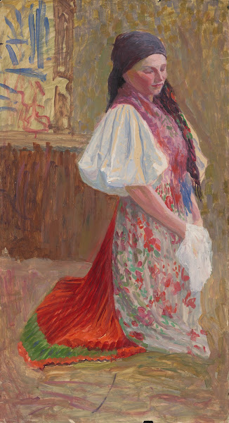 Girl in Czech traditional costume 1925