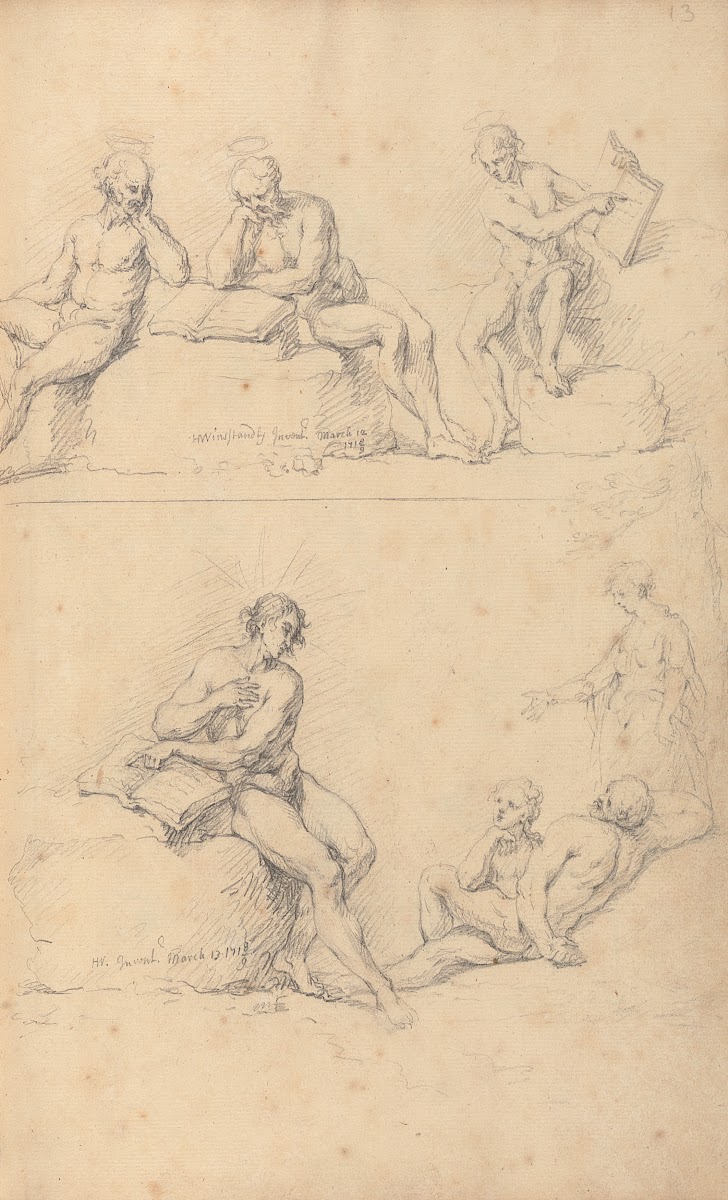 Two Sketches of Saints or Prophets 1718