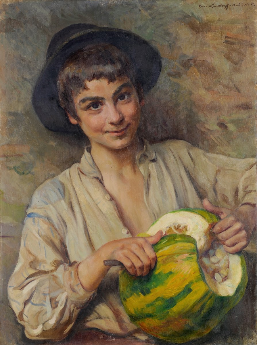 Italian Boy With Pumpkin 1903