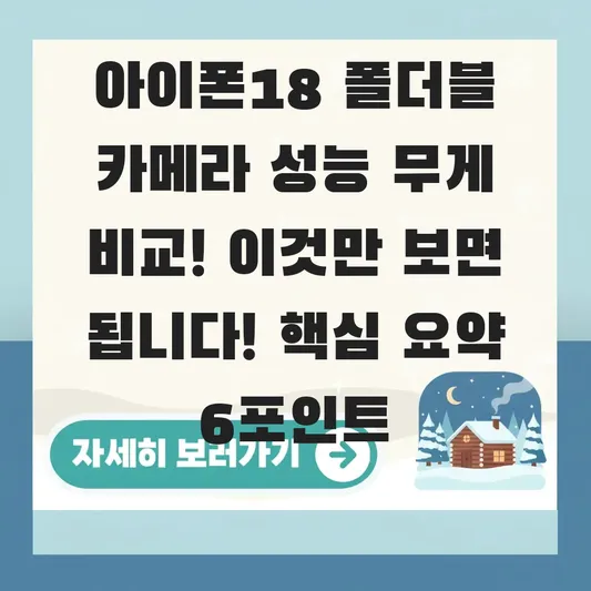 아이폰18 폴더블 카메라 성능 무게 비교