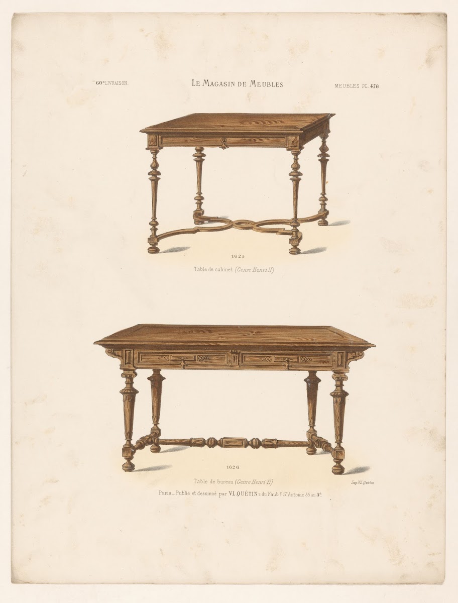 Table de cabinet Genre Henri II 1832   1904