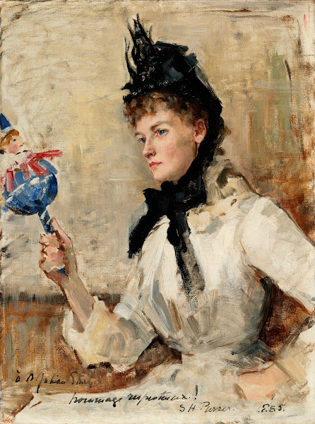A Lady Holding a Rattle 1885