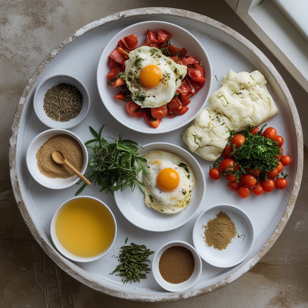 Ingredients for Baked Eggs Florentine – Easy, Homemade Comfort Breakfast