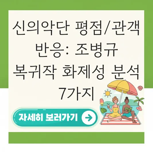 신의악단 평점 및 관객 반응 출연 배우 조병규 복귀작 화제성 분석 대표 이미지