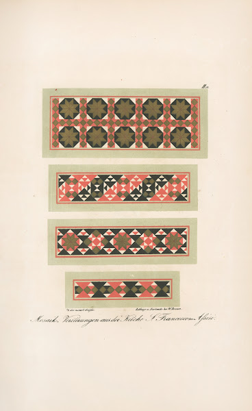 Mosaik Verzierungen aus der Kirche S Francesco zu Assisi 1842