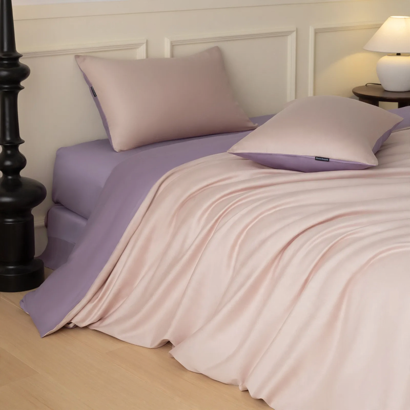 Long-staple cotton bedding, 4-piece, satin weave