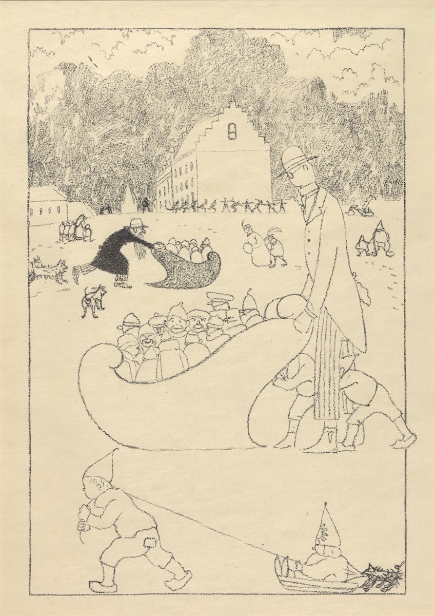 Les plaisirs de la glissade au traîneau 1918