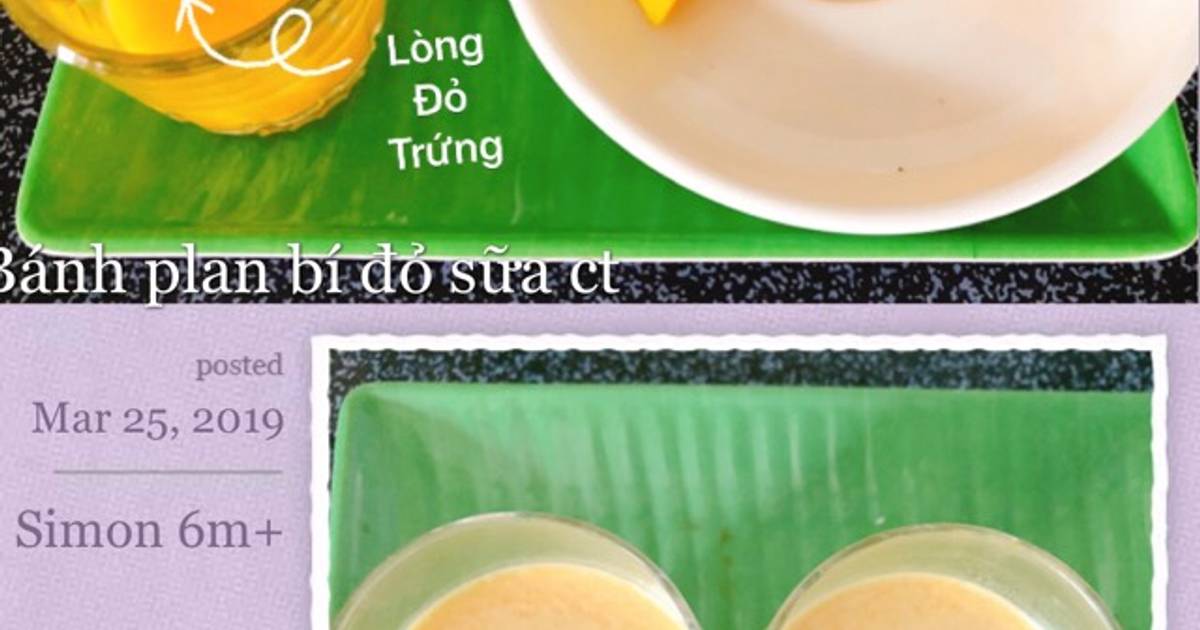 Ăn dặm - Bánh plan bí đỏ sữa công thức