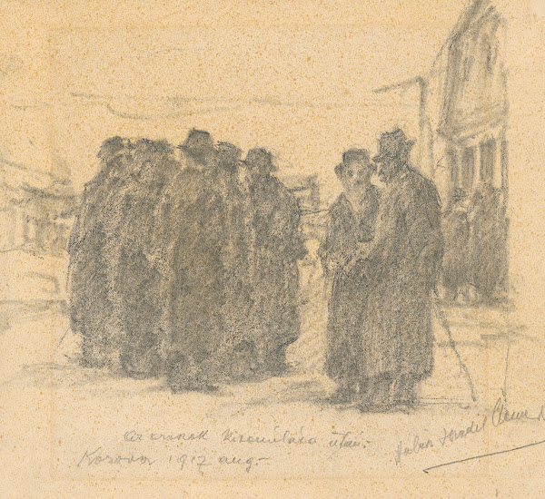 After the Retreat of the Russian Army Group of Halič Jews 1917