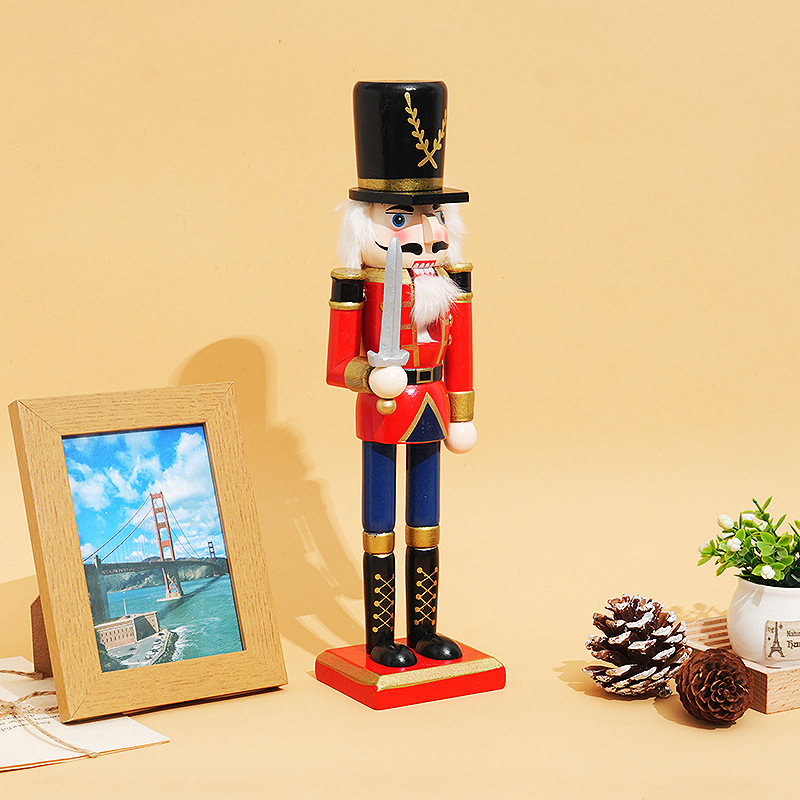 Nussknacker-Figur aus Holz, 30 cm, Weihnachtsdekoration