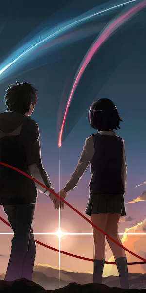Anime, Romance, Couple, Meteor 4K Wallpaper Background