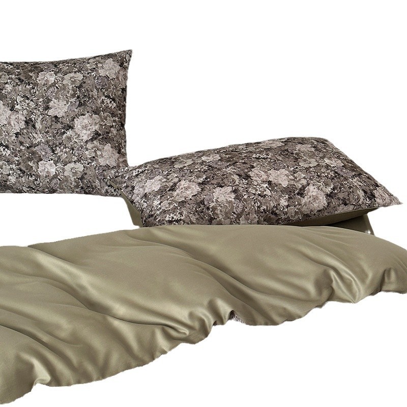 Brushed cotton bedding set, printed, luxury style