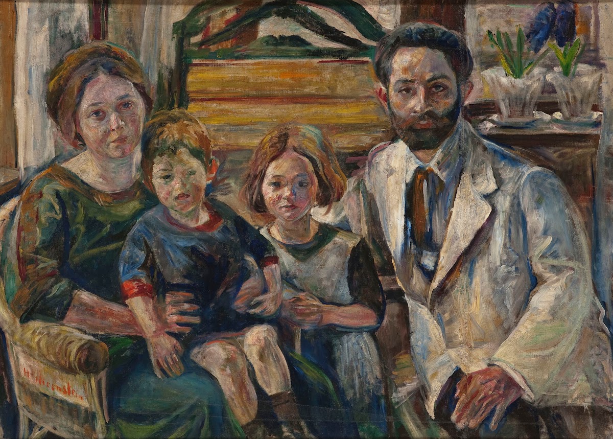 Portret krytyka sztuki Hakona Henryka Kohna zrodziną 1912