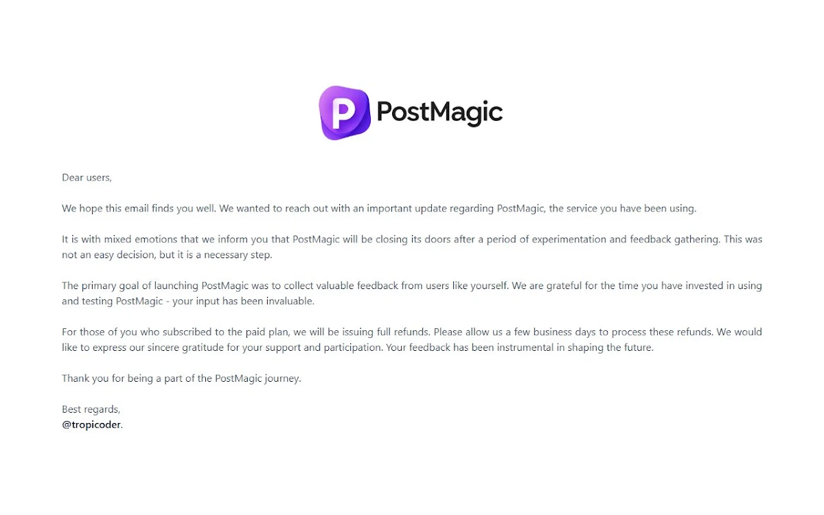 Captura de PostMagic