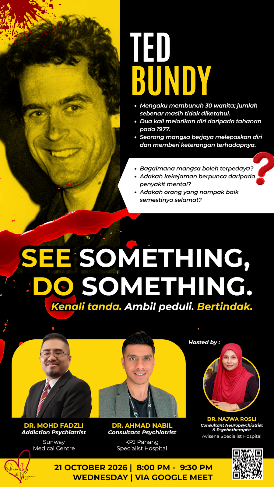 Poster Ted Bundy - See Something Do Something