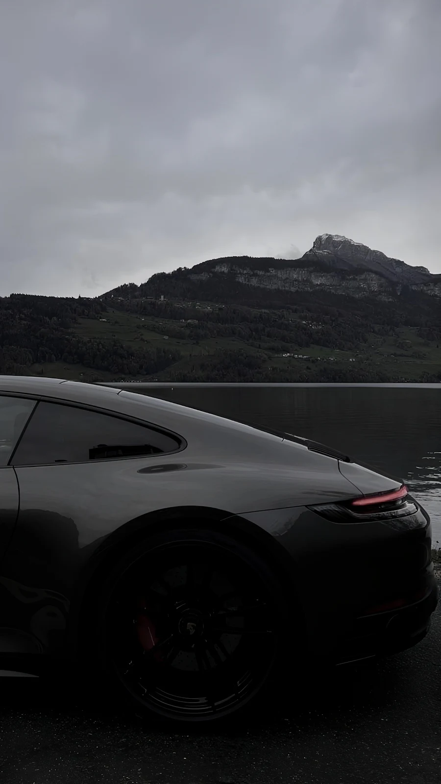 Porsche 911 By Mountain Lake - Automotive Photography Full HD iPhone Wallpaper (1287x2288)