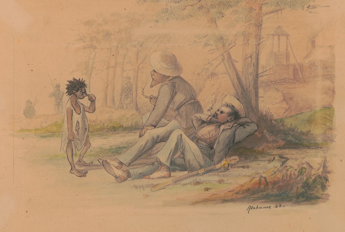 Young ladys call on outpost Alabama 1862