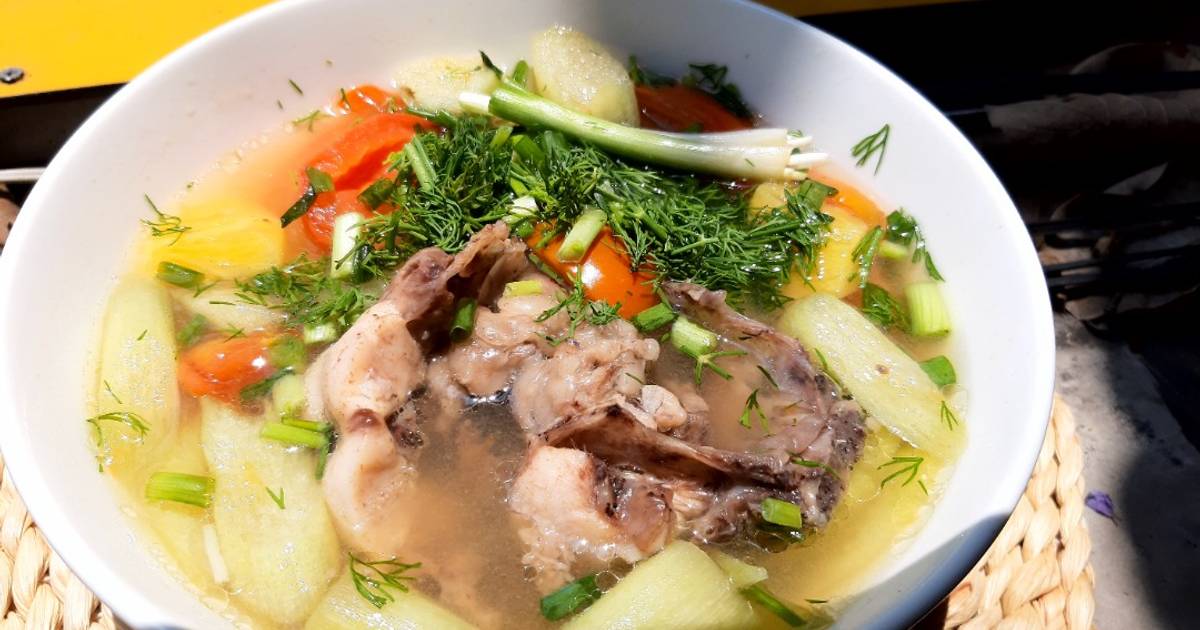 Canh chua đầu và lòng cá lóc