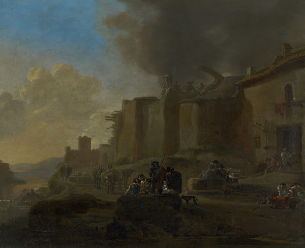 Peasants by a RiverBank ca163841