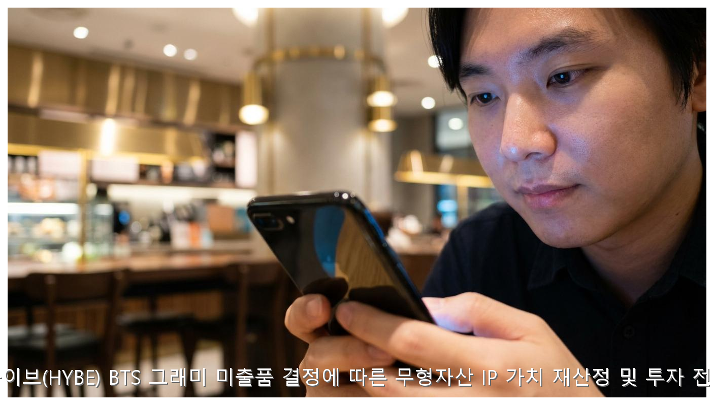 하이브(HYBE) BTS 그래미 미출품 결정에 따른 무형자산 IP 가치 재산정 및 투자 전략 핵심 안내 및 분석 인포그래픽 (3)